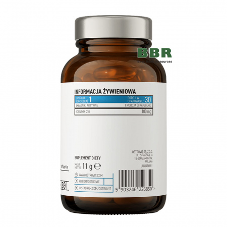 Elite Coenzyme Q10 100mg 30 Softgels, OstroVit Pharma