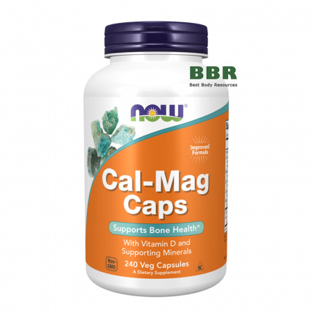 Cal-Mag With Minerals 240 Caps, NOW Foods