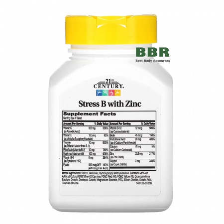 Stress B with Zinc 66tab, 21st Century