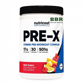 PRE-X Xtreme Pre-Workout Complex 30 Servings, Nutricost