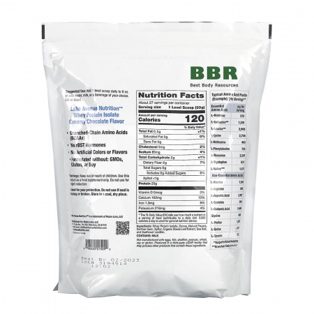 Whey Protein Isolate 907g, Lake Avenue Nutrition