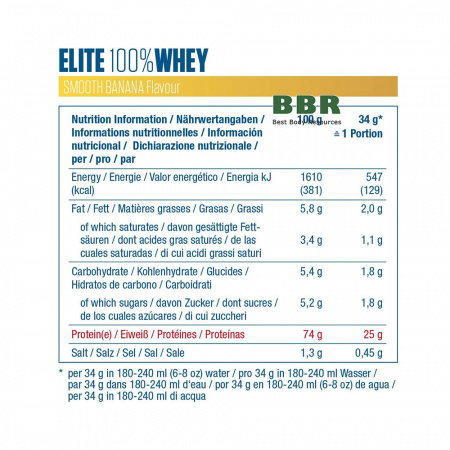 100% Elite Whey Protein 2100g, Dymatize Nutrition