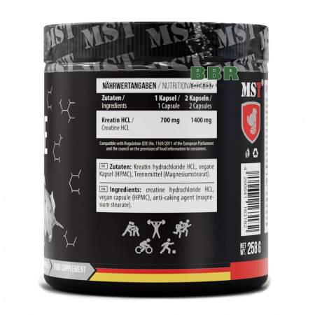 Creatine HCL 300 Caps, MST Creatine HCL 300 Caps, MST