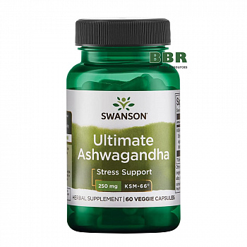 Ultimate Ashwagandha KSM-66 250mg 60 Veg Caps, Swanson