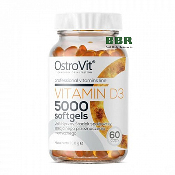 Vitamin D3 5000iu 60 Softgels, OstroVit