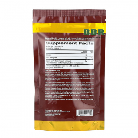 Lions Mane Organic Powder 120g, California GOLD Nutrition