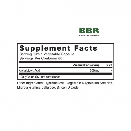 Alpha Lipoic Acid 600mg 60 Veg Caps, Force Factor