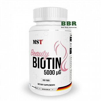 Beauty Biotin 5000ug 100 Tabs, MST