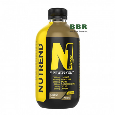 N1 Drink Pre-Workout 330ml, Nutrend N1 Drink Pre-Workout 330ml, Nutrend