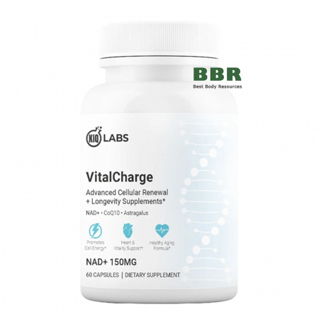 VitalCharge NAD plus 150mg 60 Caps, KIQ Labs