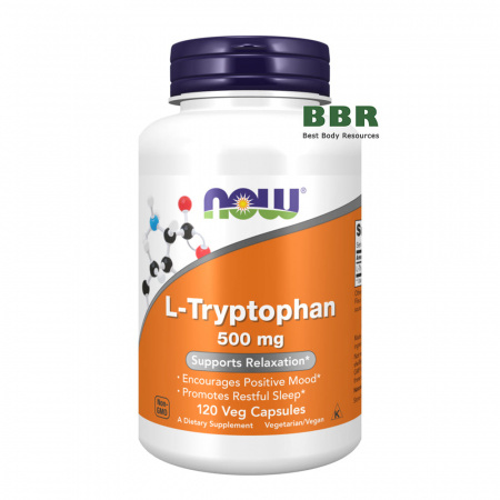 L-Tryptophan 500mg 120 Veg Caps, NOW Foods