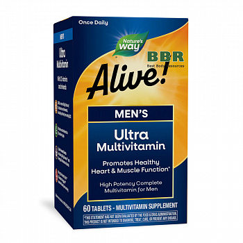 Alive Men's Ultra Multivitamin 60 Tabs, Nature's Way