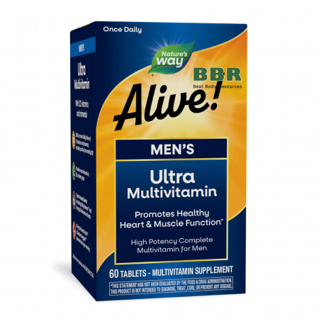 Alive Men's Ultra Multivitamin 60 Tabs, Nature's Way Alive Men's Ultra Multivitamin 60 Tabs, Nature's Way
