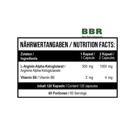 AAKG + B6 120 Caps, MST