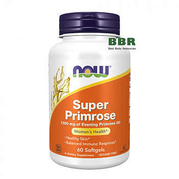 Super Primrose Oil 1300mg 60 Softgels, NOW Foods