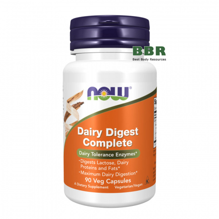 Dairy Digest Complete 90 Veg Caps, NOW Foods