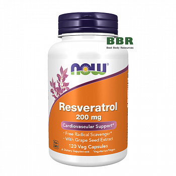 Resveratrol 200mg 120 Veg Caps, NOW Foods
