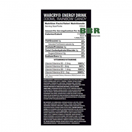 Warcry Energy Drink 330ml, Genius Nutrition