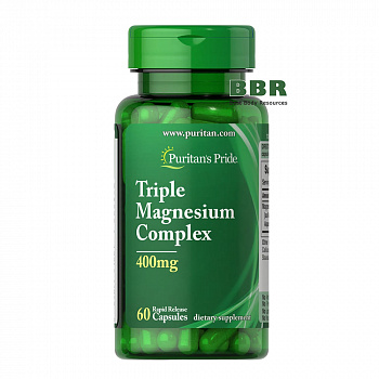 Triple Magnesium Complex 400mg 60 Caps, Puritans Pride