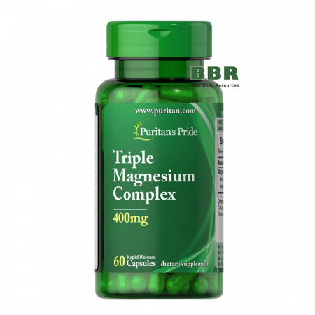 Triple Magnesium Complex 400mg 60 Caps, Puritans Pride