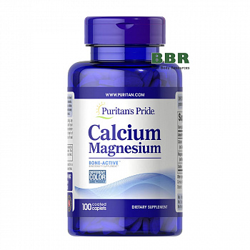 Chelated Calcium Magnesium 100 Tabs, Puritans Pride