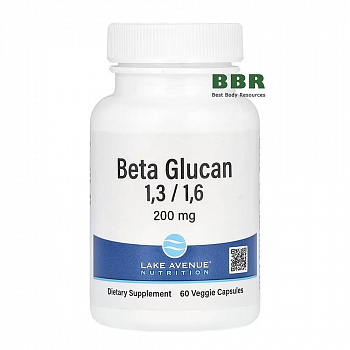 Beta Glucan 1.3 1.6 200mg 60 Veg Caps, Lake Avenue Nutrition