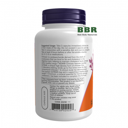 Chitosan 500mg plus Chromium 120 Veg Caps, NOW Foods