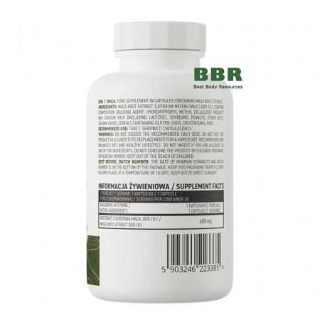 Maca 600mg 60 Caps, OstroVit