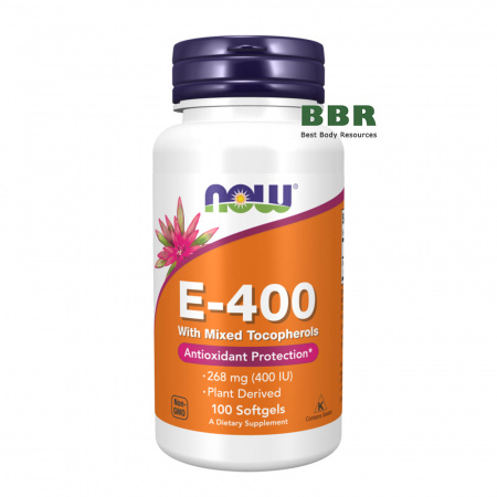 E-400 268mg 100 Softgels, NOW Foods E-400 268mg 100 Softgels, NOW Foods