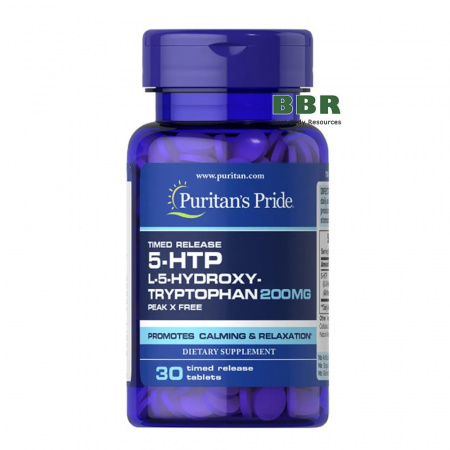 5-HTP 200mg 30 Tabs, Puritans Pride