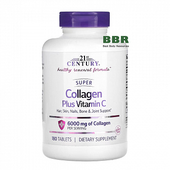 Collagen Plus Vitamin C 180tab, 21st Century