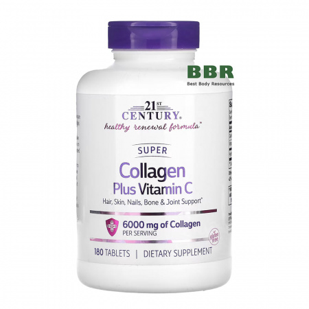 Collagen Plus Vitamin C 180tab, 21st Century