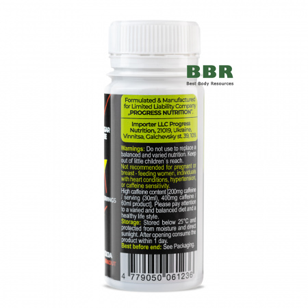 Adrenalin Pre-Workout Shot 60ml, Progress Nutrition