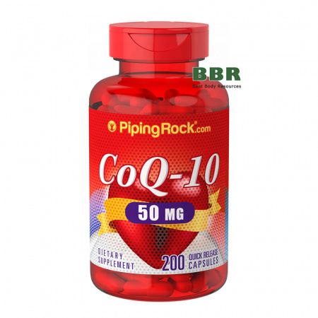Coenzyme Q-10 50mg 200 Caps, PipingRock 