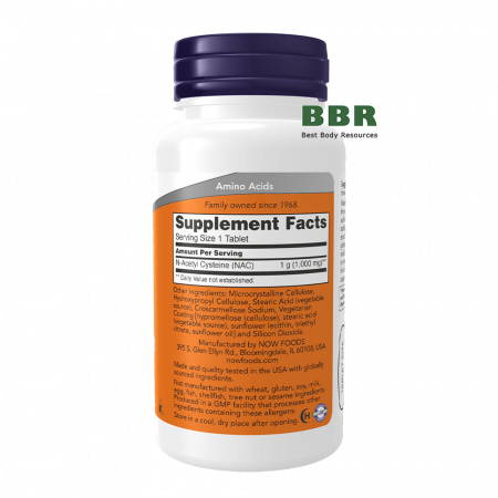 NAC 1000mg 60 Tabs, NOW Foods