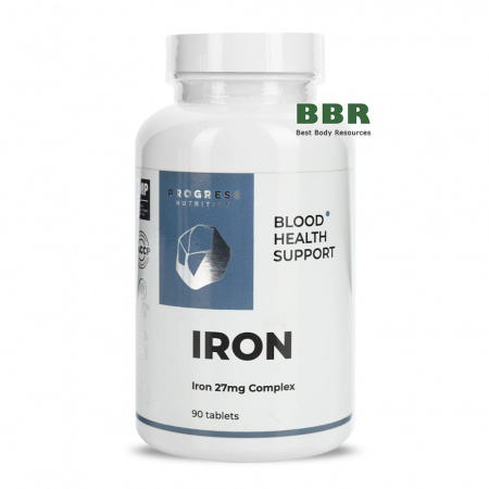 Iron 27mg Complex 90 Tabs, Progress Nutrition