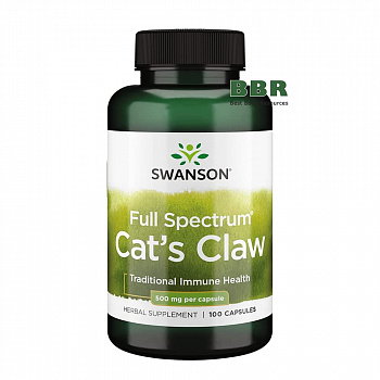 Full Spectrum Cats Claw 500mg 100 Caps, Swanson