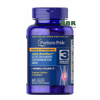 Double Strength Glucosamine, Chondroitin MSM 60 Caps, Puritans Pride