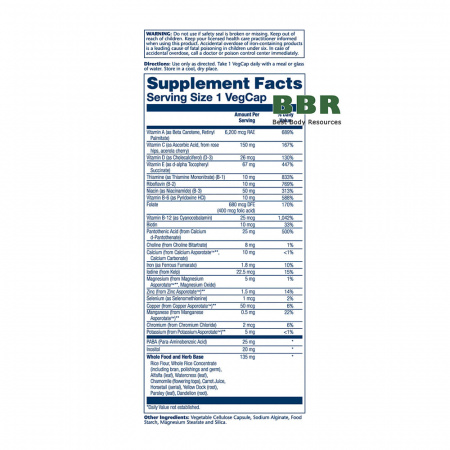 Once Daily High Energy Multivitamin 30 Veg Caps, Solaray