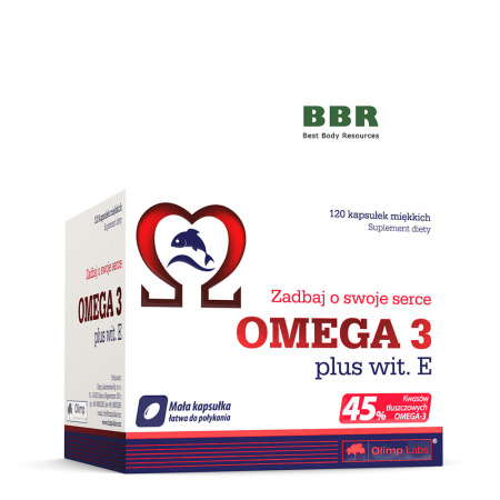 Omega 3 45% + Vit. E 120 Softgels, Olimp