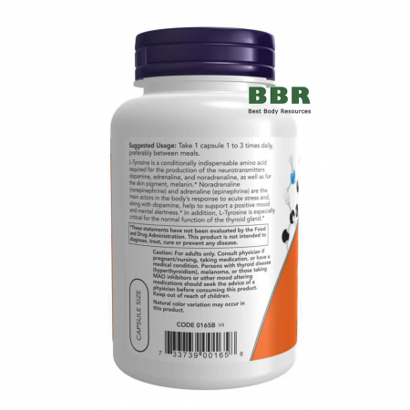 L-Tyrosine 750mg 90 Caps, NOW Foods L-Tyrosine 750mg 90 Caps, NOW Foods
