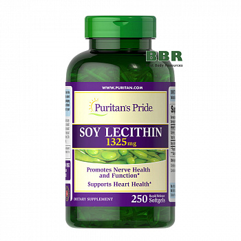 Soy Lecithin 1325mg 250 Softgels, Puritans Pride