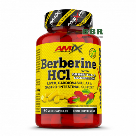 Berberine HCL 500mg 60 Veg Caps, Amix