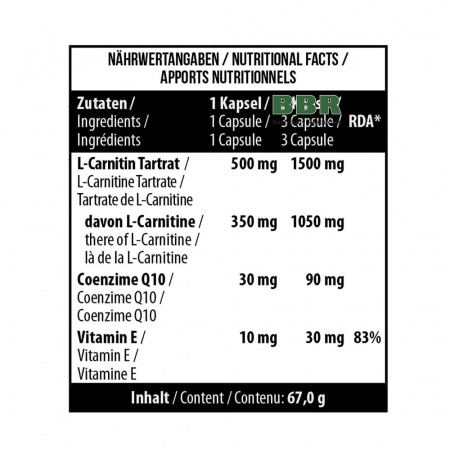 L-Carnitine + Q10 90 Caps, MST