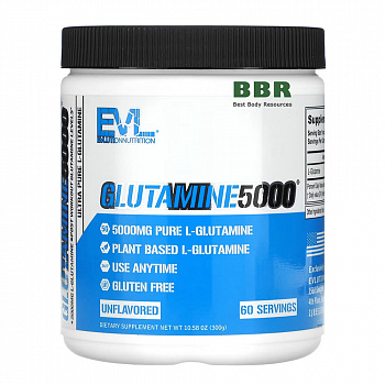 Glutamine 5000 60 Servings 300g, EVL