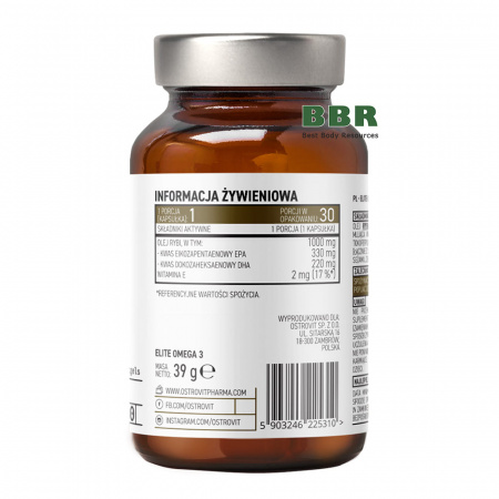 Elite Omega 3 30 Softgels, OstroVit Pharma