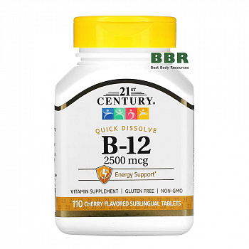 Vitamin B-12 2500mcg 110 Tabs, 21st Century