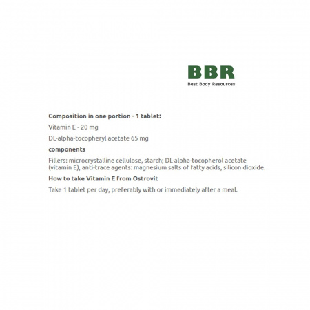 Vitamin E 90 Tabs, OstroVit