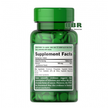 Selenium 100mcg 100 Tabs, Puritans Pride