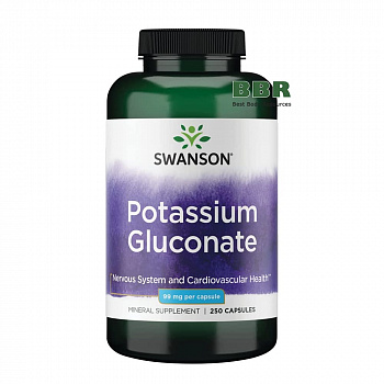 Potassium Gluconate 99mg 250 Caps, Swanson